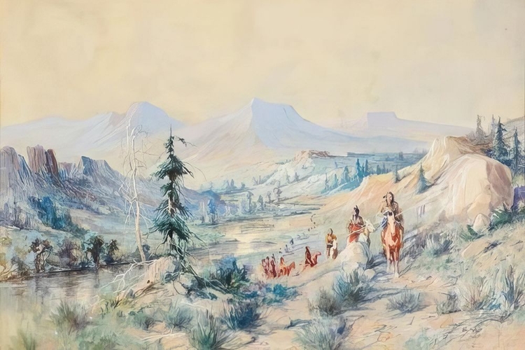 Picture of INDIANS ON A TRAIL 1905