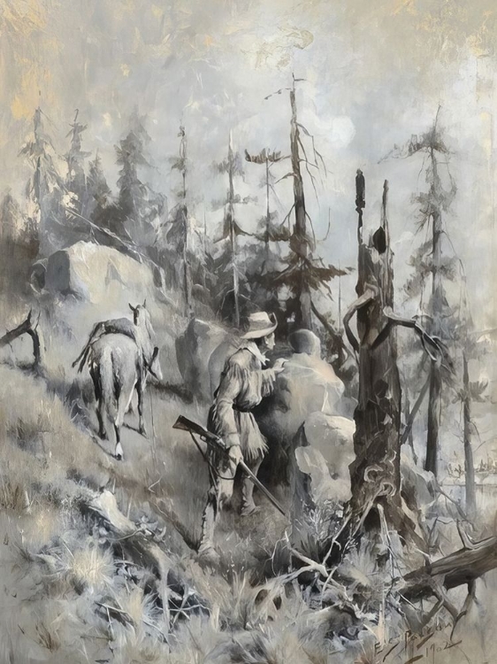 Picture of OLD SOL SPOTTING AN INDIAN PARTY 1902