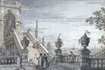 Picture of A CAPRICCIO WITH A MONUMENTAL STAIRCASE