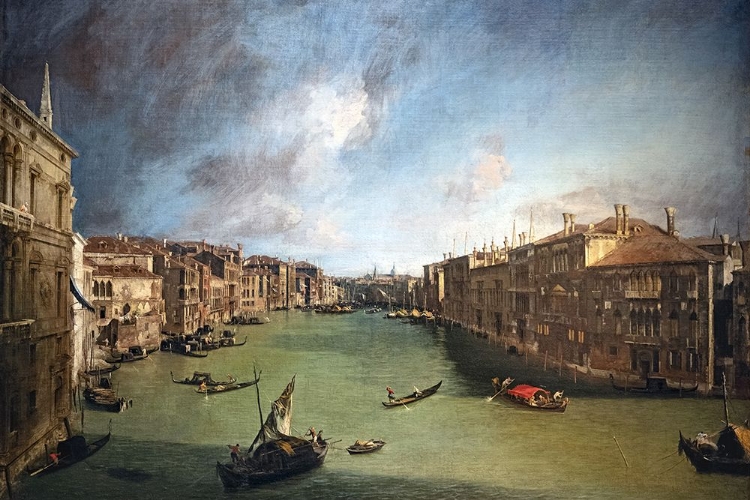 Picture of GRAND CANAL, FROM PALAZO BALBI TOWARD RIALTO