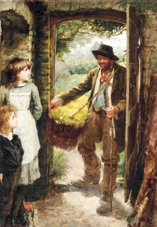 Picture of THE COWSLIP GATHERER 1884