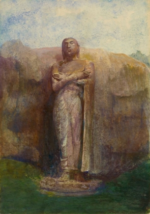 Picture of COLOSSAL STATUE OF ANANDA, NEAR THE RUINED CITY OF POLLANARUA, CEYLON 1891