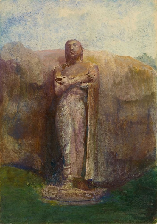 Picture of COLOSSAL STATUE OF ANANDA, NEAR THE RUINED CITY OF POLLANARUA, CEYLON 1891