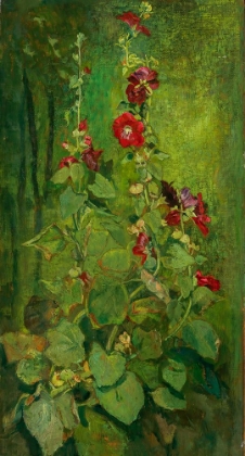Picture of RED HOLLYHOCKS