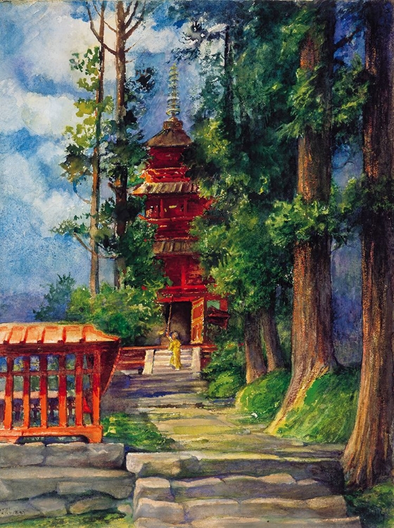 Picture of RED PAGODA, NIKKO 1886