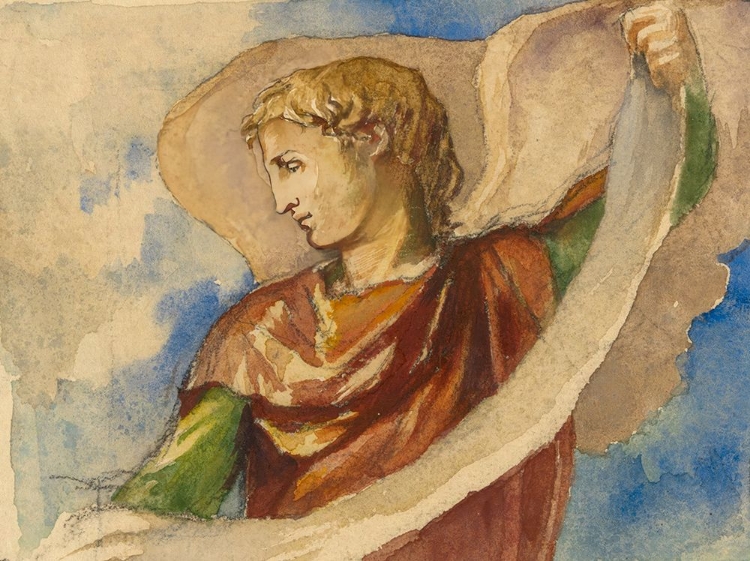 Picture of STUDY FOR ANGEL IN DECORATION OF TOWER, TRINITY CHURCH, BOSTON CA 1876