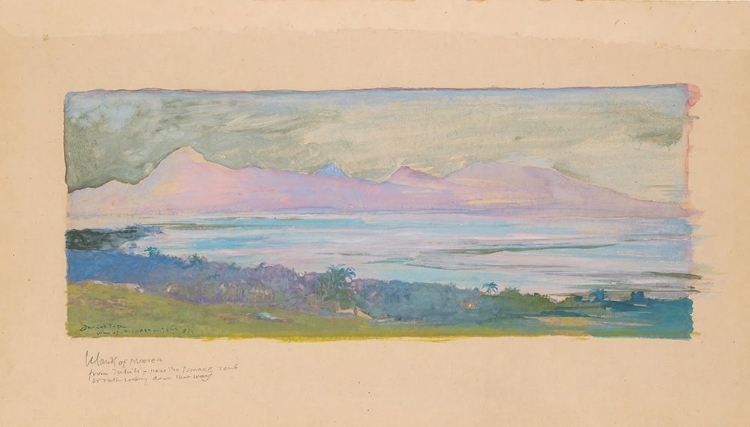 Picture of THE ISLAND OF MOOREA LOOKING ACROSS THE STRAIT FROM TAHITI, JANUARY 1891