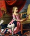 Picture of YOUNG LADY WITH A BIRD AND A DOG