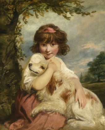 Picture of A YOUNG GIRL AND HER DOG 1780