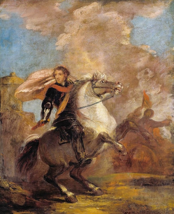 Picture of AN OFFICER ON HORSEBACK