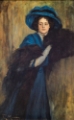 Picture of PORTRAIT OF A LADY IN BLUE CA 1897