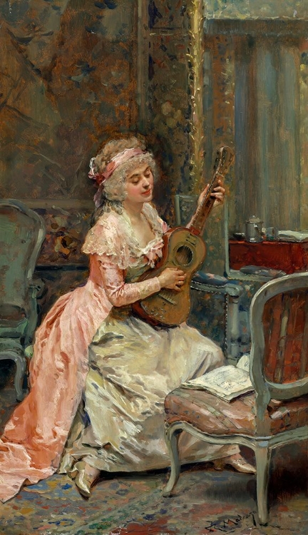 Picture of WOMAN WITH A GUITAR CA 1870