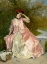 Picture of WOMAN WITH A PICNIC BASKET CA 1890