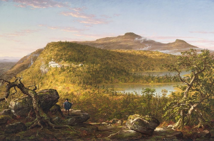 Picture of A VIEW OF THE TWO LAKES AND MOUNTAIN HOUSE, CATSKILL MOUNTAINS, MORNING