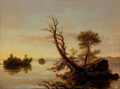 Picture of AMERICAN LAKE SCENE 1844