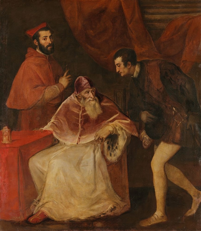 Picture of POPE PAUL III AND HIS GRANDSONS 1545