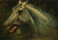 Picture of A WILD STALLION, AN ORIGINAL OIL SKETCH FOR THE LAST OF THE BUFFALO CA 1888