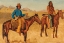 Picture of TRAPPER AND INDIAN GUIDE ON HORSEBACK
