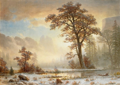 Picture of VALLEY OF THE YOSEMITE-FIRST SNOWFALL OF THE YEAR 1863