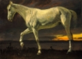 Picture of WHITE HORSE AND SUNSET 1863