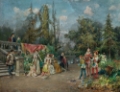 Picture of VENETIAN COURT, MINSTREL SCENE 1881
