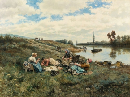 Picture of AFTER LUNCH, BANKS OF THE SEINE 1918