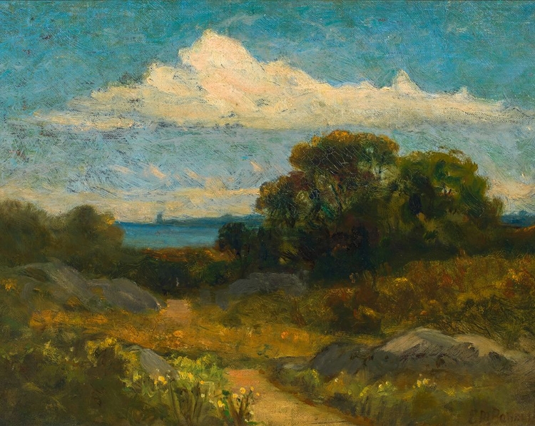Picture of LANDSCAPE, TREES AND ROCKS BY LAKE