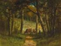 Picture of UNTITLED, COWS ON PATH IN FOREST 1883