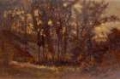 Picture of UNTITLED, FOREST SCENE, FALLEN TREE IN FOREGROUND AND HOUSE IN BACKGROUND 1873