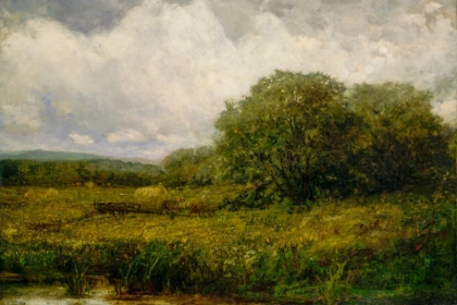 Picture of UNTITLED, LANDSCAPE WITH OXEN AND HAYCART CROSSING BRIDGE