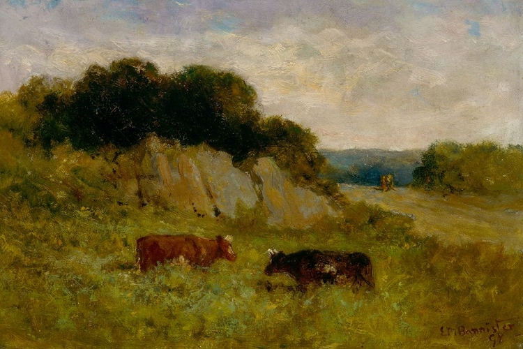 Picture of UNTITLED, LANDSCAPE WITH TWO COWS 1898