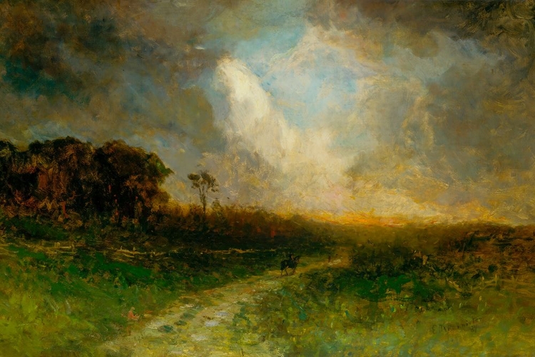 Picture of UNTITLED, LANDSCAPE, MAN ON HORSE 1884