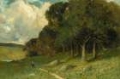 Picture of UNTITLED, MAN ON PATH WITH TREES IN BACKGROUND 1882