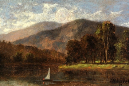Picture of UNTITLED, SAILBOAT IN RIVER 1876