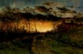 Picture of UNTITLED, SUNSET WITH QUARTER MOON AND FARMHOUSE 1883
