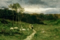 Picture of WOMAN WALKING DOWN PATH 1882