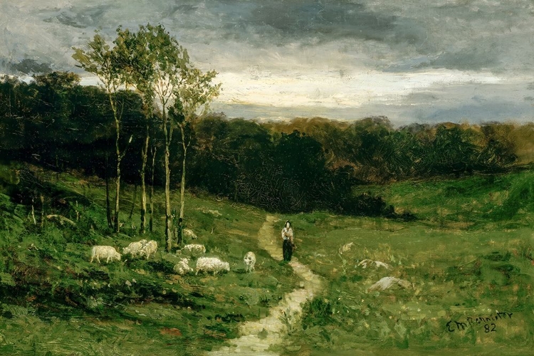 Picture of WOMAN WALKING DOWN PATH 1882