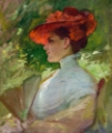 Picture of LADY WITH A RED HAT PORTRAIT OF MAGGIE WILSON CA 1904