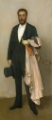 Picture of ARRANGEMENT IN FLESH COLOUR AND BLACK PORTRAIT OF THEODORE DURET 1883