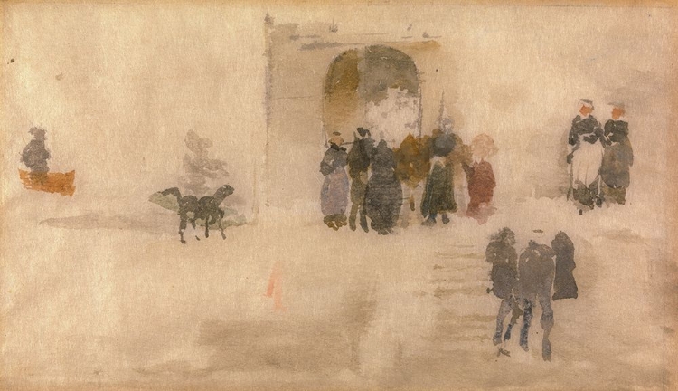 Picture of FIGURES OUTSIDE A DOORWAY CA 1893