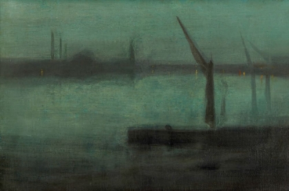 Picture of NOCTURNE, BLUE AND SILVER, BATTERSEA REACH 1870