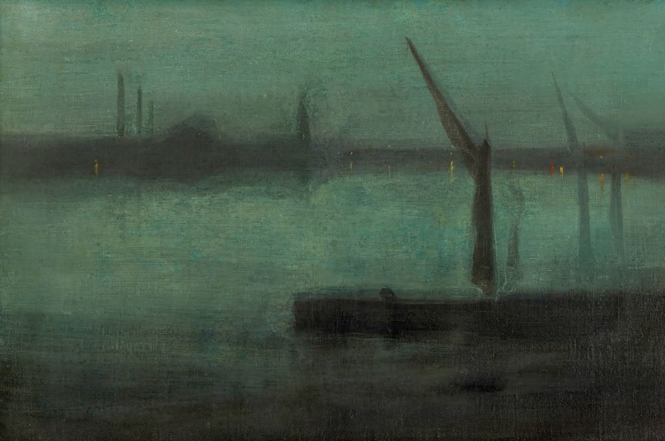 Picture of NOCTURNE, BLUE AND SILVER, BATTERSEA REACH 1870