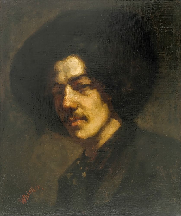 Picture of PORTRAIT OF WHISTLER WITH A HAT 1857