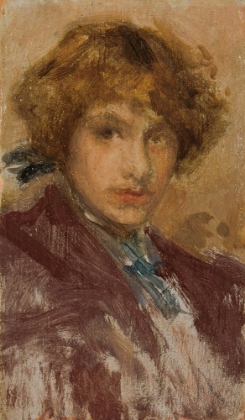 Picture of STUDY OF A GIRLS HEAD AND SHOULDERS 1896