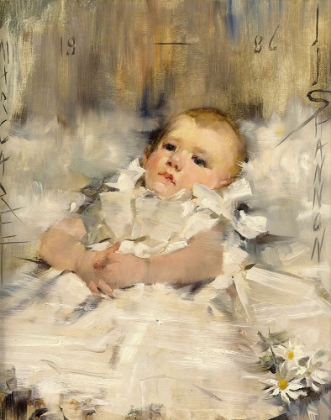 Picture of BABY IN A RUFFLED DRESS 1886