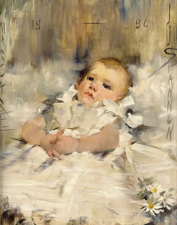 Picture of BABY IN A RUFFLED DRESS 1886