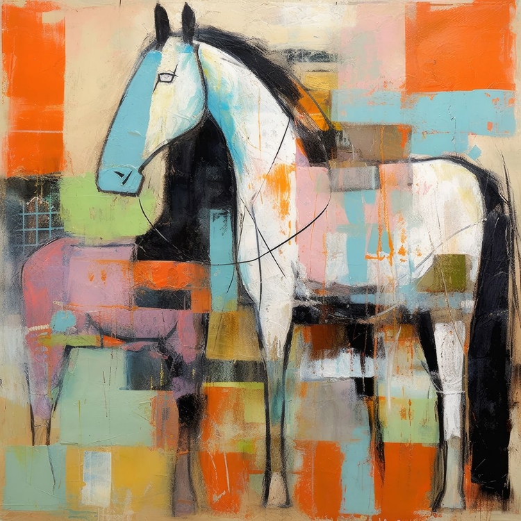 Picture of BLOCK HORSE IMPRESSIONIST I