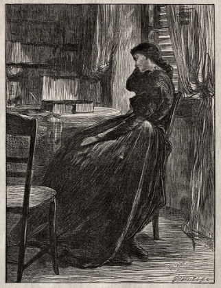 Picture of THE TRIAL SERMON, JOANNA DOUGLAS AT HER DESK 1862