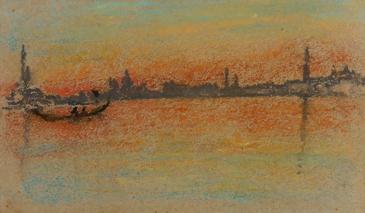 Picture of VENICE, SUNSET ON HARBOUR 1880