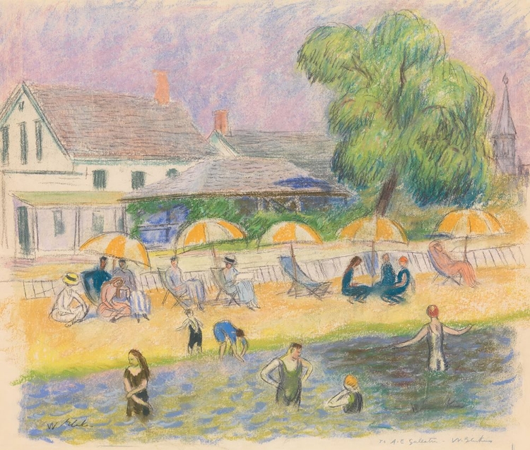 Picture of BEACH SCENE CA 1914